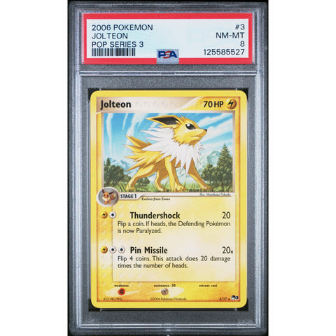 2006 POKEMON POP SERIES 3 JOLTEON 3 PSA 8