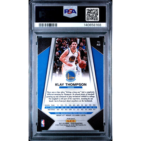 2017 PANINI PANINI PRIZM KLAY THOMPSON RUBY WAVE 42 PSA 10