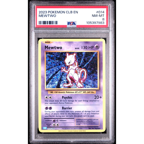 2023 POKEMON CLASSIC COLLECTION MEWTWO 014/034 PSA 8