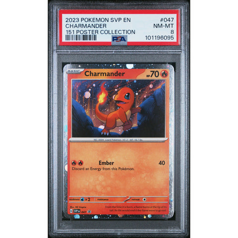 2023 POKEMON SCARLET VIOLET PROMO CHARMANDER SVP047 PSA 8