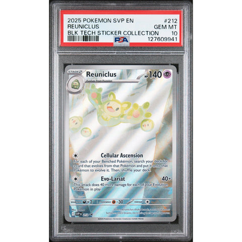 2025 POKEMON PROMO REUNICLUS TECH STICKER COLLECTION SVP212 PSA 10