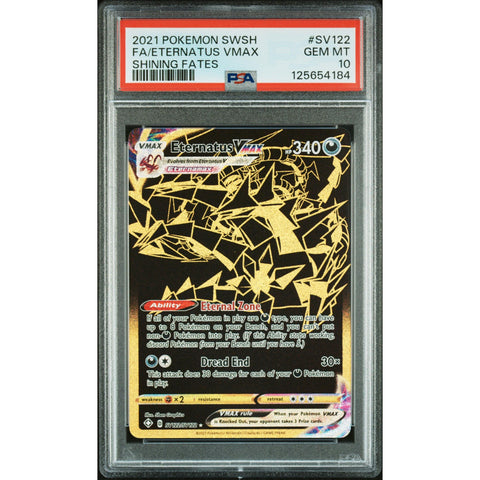 2021 POKEMON SHINING FATES ETERNATUS VMAX SV122/72 PSA 10