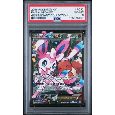 2016 POKEMON GENERATION SYLVEON EX RADIANT COLLECTION RC32/RC32 PSA 8