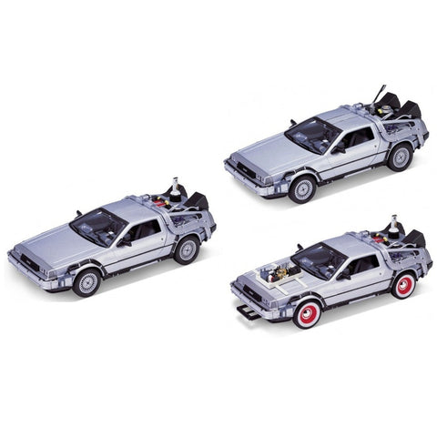 1:24 Back to the Future Trilogy DeLorean Set