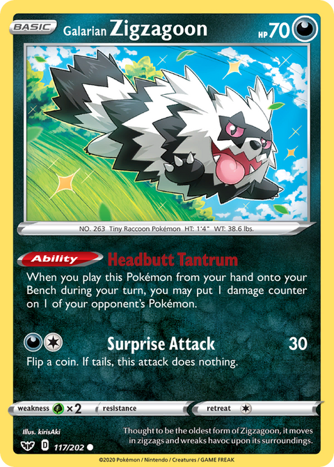 Galarian Zigzagoon - 117/202