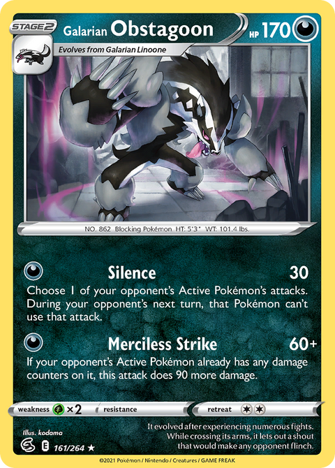 Galarian Obstagoon - 161/264