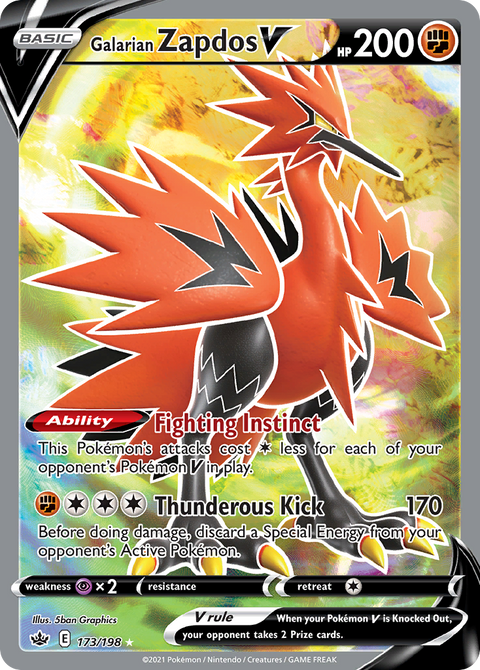 Galarian Zapdos V (Full Art) - 173/198