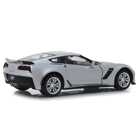 1:24 2019 Chevrolet Corvette Z06 Silver - Greenlight Diecast