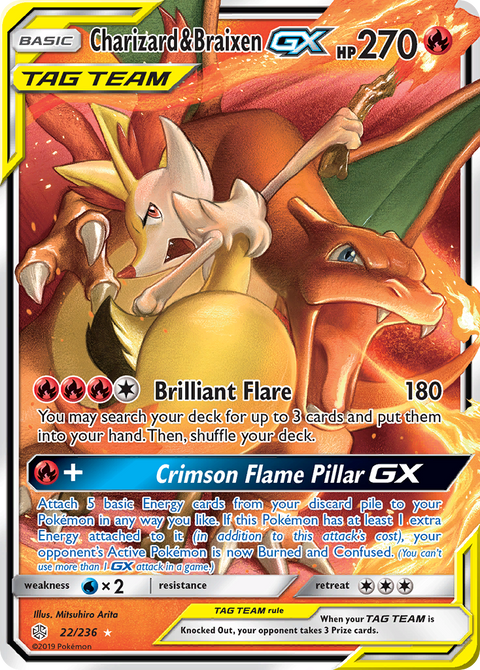 Charizard & Braixen Tag Team GX - 22/236