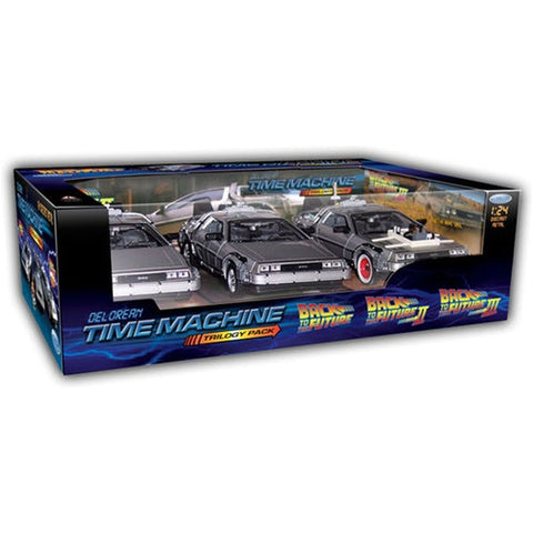 1:24 Back to the Future Trilogy DeLorean Set