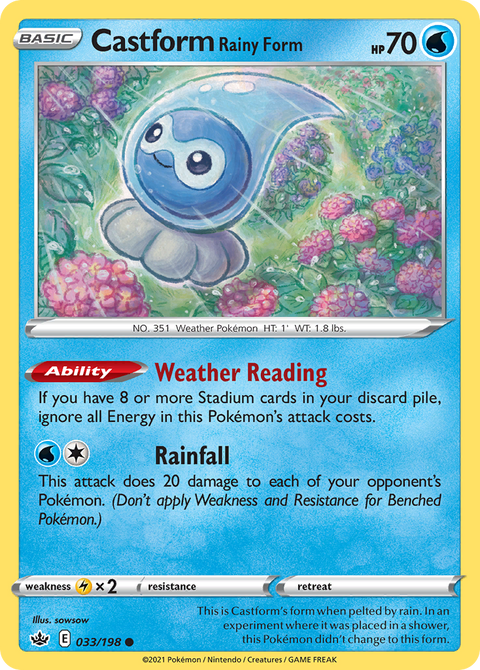 Castform Rainy Form - 033/198
