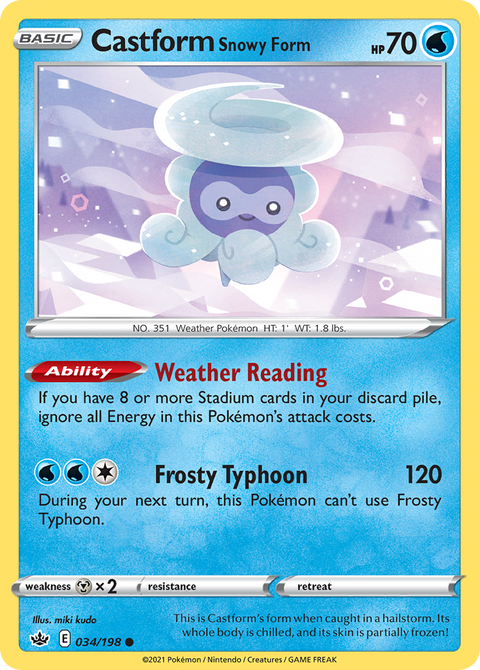 Castform Snowy Form - 034/198