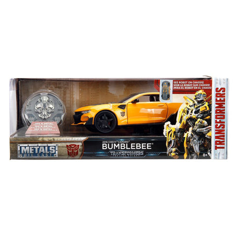 1:24 2016 Chevy Camaro Bumblebee with Coin - Transformers Diecast