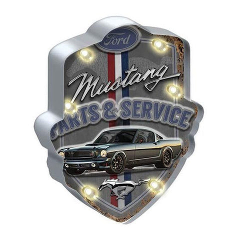 Ford Mustang Light Up Tin Sign